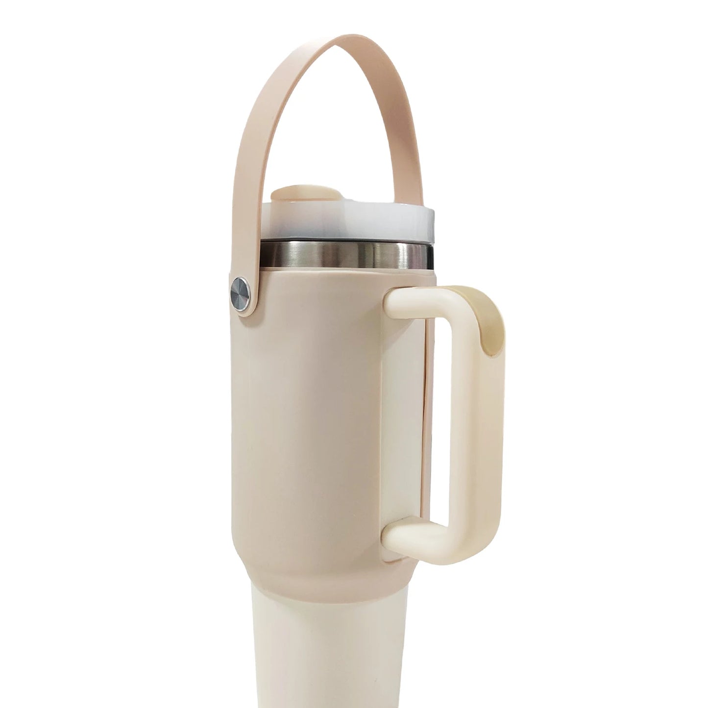 Stanley Cup Accessories，Silicone Water Bottle Holder Sleeve for Stanley 40 OZ Tumbler with Handle