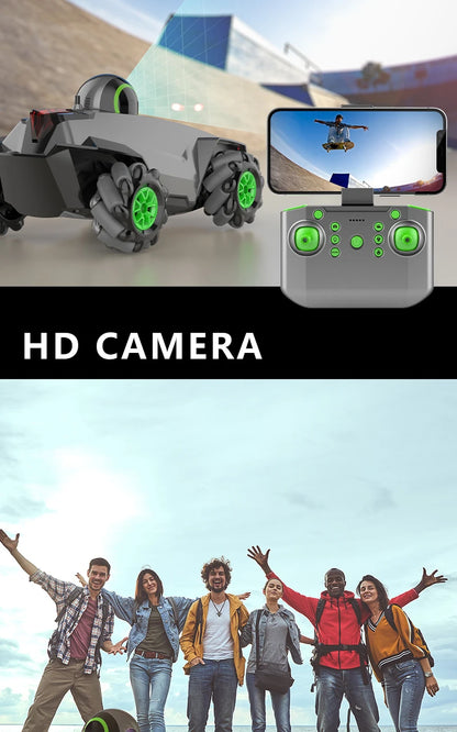 RC Car 1:20 With Video 2.4G WIFI FPV HD Camera Car 360° Rotation Stunt Camera Remote Control Cars Kids Boys Children's Toys Gift