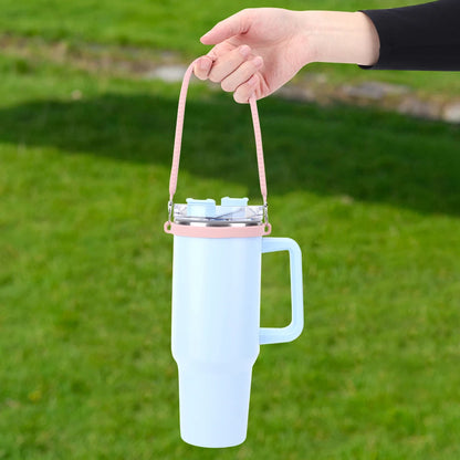 Portable Silicone Water Bottle Handle Fit 8-40oz Bottles Water Bottle Sling Water Bottle Carrier for Stanley Cup Accessories