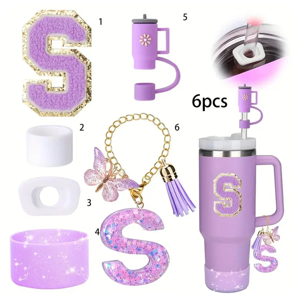 6pcs Silicone Stanley Cup Accessory Set suitable for Stanley Cup 40oz glass with handle