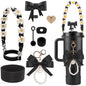 9pcs Accessories Set for Stanley Cup Water Bottle Handle Strap Boot Bow Straw Cover Pearl Charms Straw Topper 40oz 30oz Tumbler