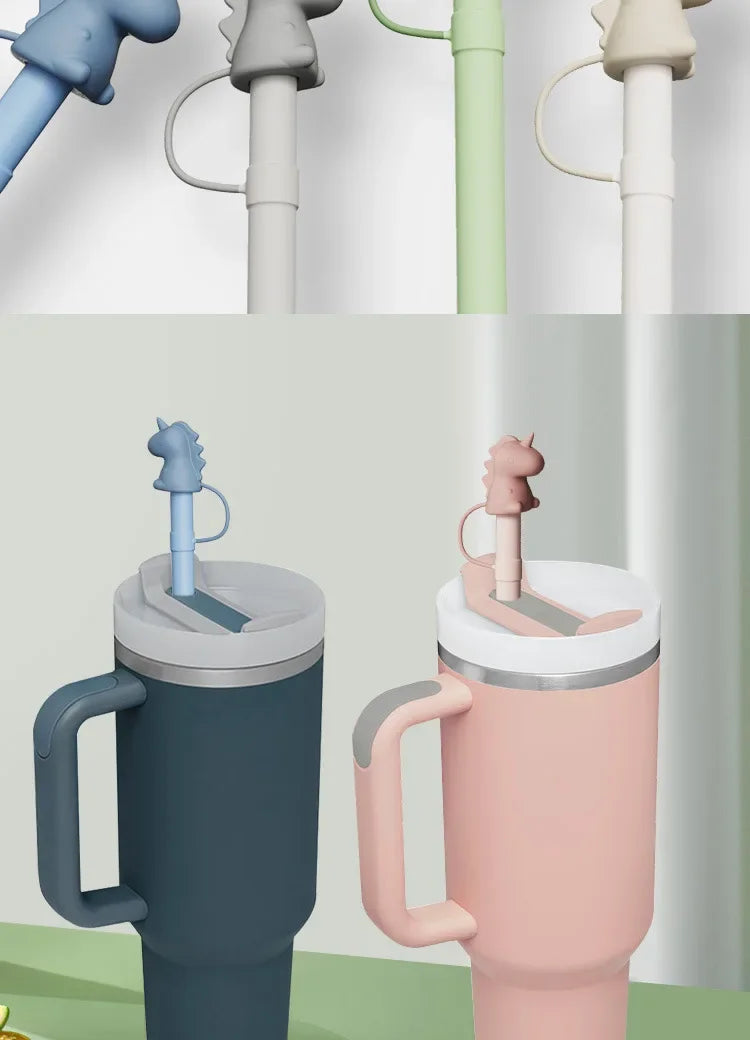 Replacement Long Silicone Straw with Straw Cover Compatible with Stanley 40/30 Oz Cup Tumbler for Stanley Accessorie Drink items