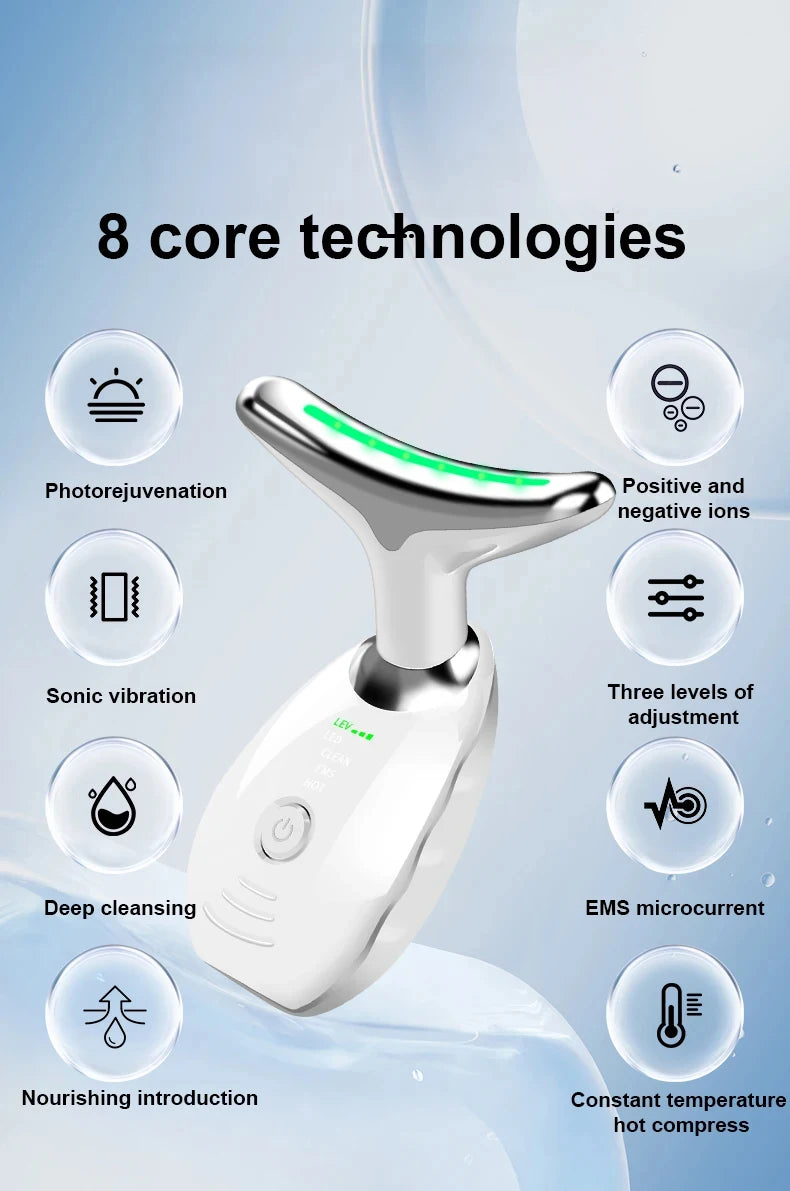 7-in-1 Skin Rejuvenation Instrument All Round Lifting And Tightening Anti Aging Artifact To Neck Wrinkles Facial Massager Beauty