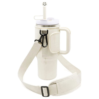 Water Bottle Carrier Bag with Phone Pocket for Stanley Cup 40 oz, Water Bottle Holder Adjustable Strap Stanley Cup Accessories
