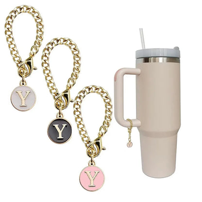 3pcs Letter Charm Accessories for Stanley Cup Initial Name ID Personalized Handle Charm for Stanley 40 oz Tumbler with Handle