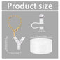 3Pcs Accessories Set for Stanley Cup, Including Diamond Straw Topper/Sparkly Silicone Boot Set（White）