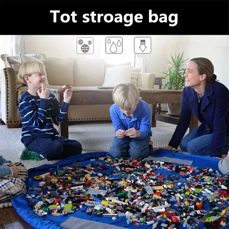 Quick storage bag for children's toys home and outdoor storage mat Large drawstring waterproof toy storage bag