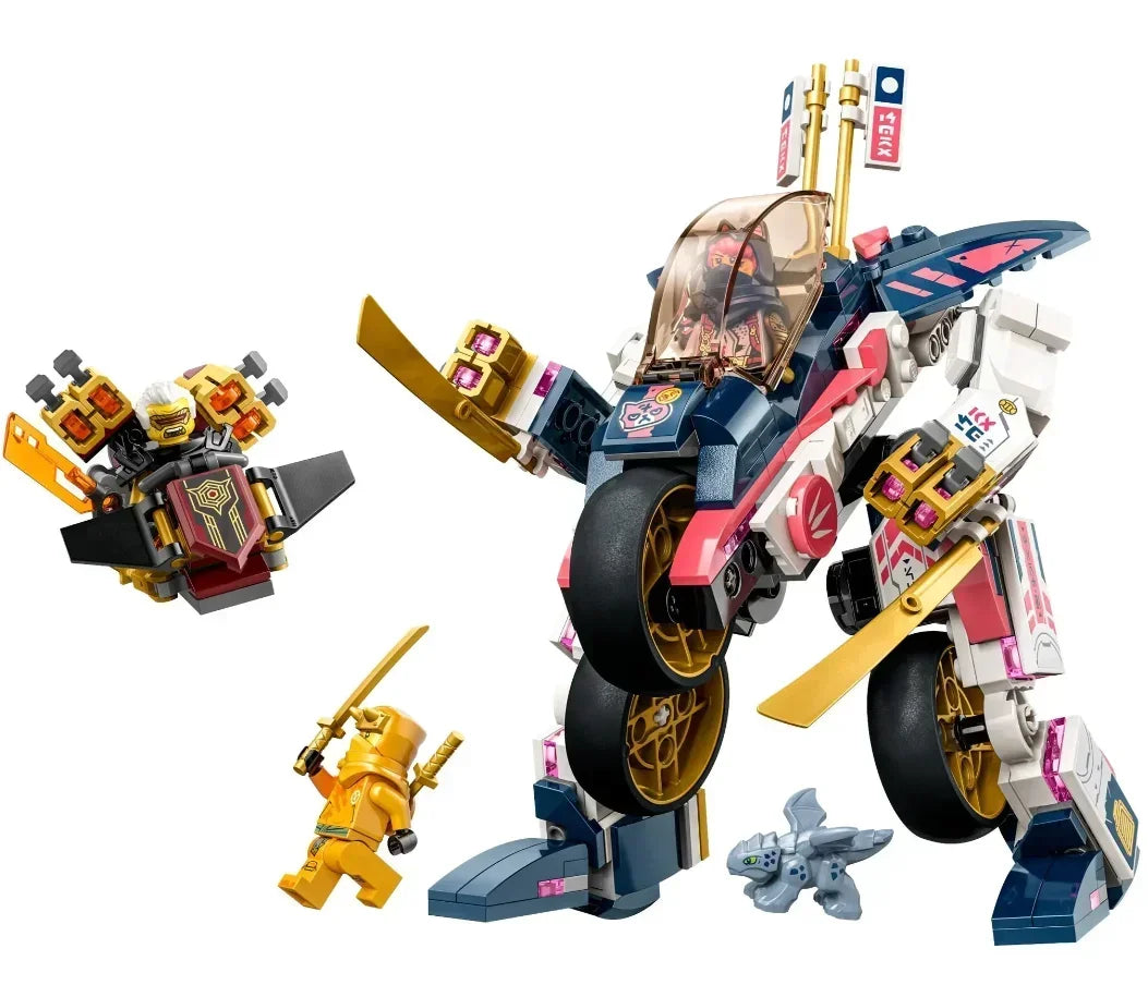2024 In Stock Transforming Mech Bike Racer Compatible 71792 Model Building Blocks Children's Toys As Christmas Birthday Gifts