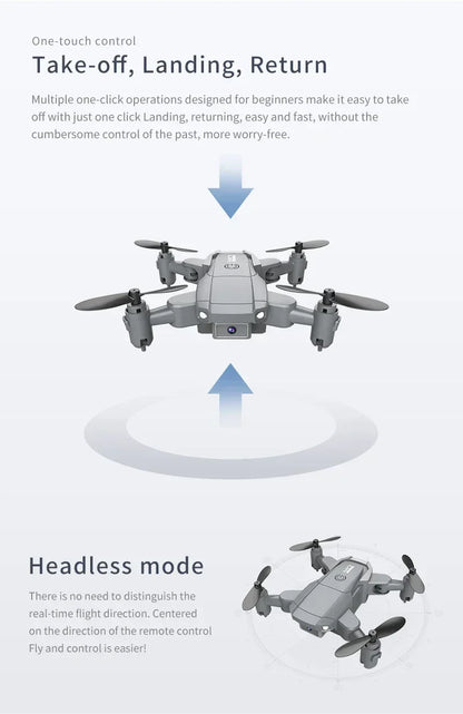 XKJ KY905 Mini Drone HD 4K Professional Camera One-click Return Wifi Folding Quadcopter 360rolling RC Helicopter Children's Toys