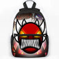 Large Capacity Angry Geometry Dash Children's Backpack 16 Inch Anime Bookbag Travel Backpacks Students Schoolbag for Girls Boys