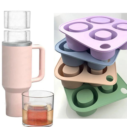 ST Accessories Summer Ice Mould Cube Trays Ice Making Beverage Cup Maker Circle Ice Shape Silicone Molds For Stanley Cup 20/30/4