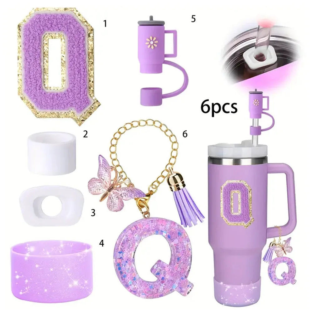 6pcs Silicone Stanley Cup Accessory Set suitable for Stanley Cup 40oz glass with handle