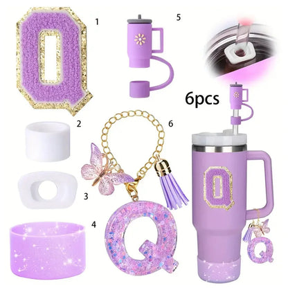 6pcs Silicone Stanley Cup Accessory Set suitable for Stanley Cup 40oz glass with handle