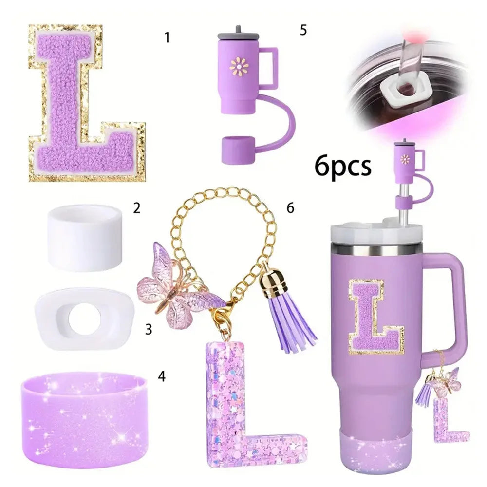 6pcs Silicone Stanley Cup Accessory Set suitable for Stanley Cup 40oz glass with handle