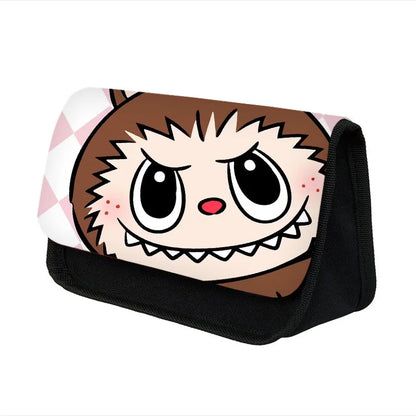 Labubu Pencil Cases Kawaii Large Capacity Pencil Storage Bag Student Stationery Organizer Pouch School Office Supplies Kids Gift