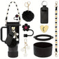 8PCS Cup Accessories, Set includes Water Bottle Handle Strap, Siliocne Boots, Lipstick Sleeve Pouch Straw Cap Cover for Stanley