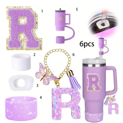 6pcs Silicone Stanley Cup Accessory Set suitable for Stanley Cup 40oz glass with handle