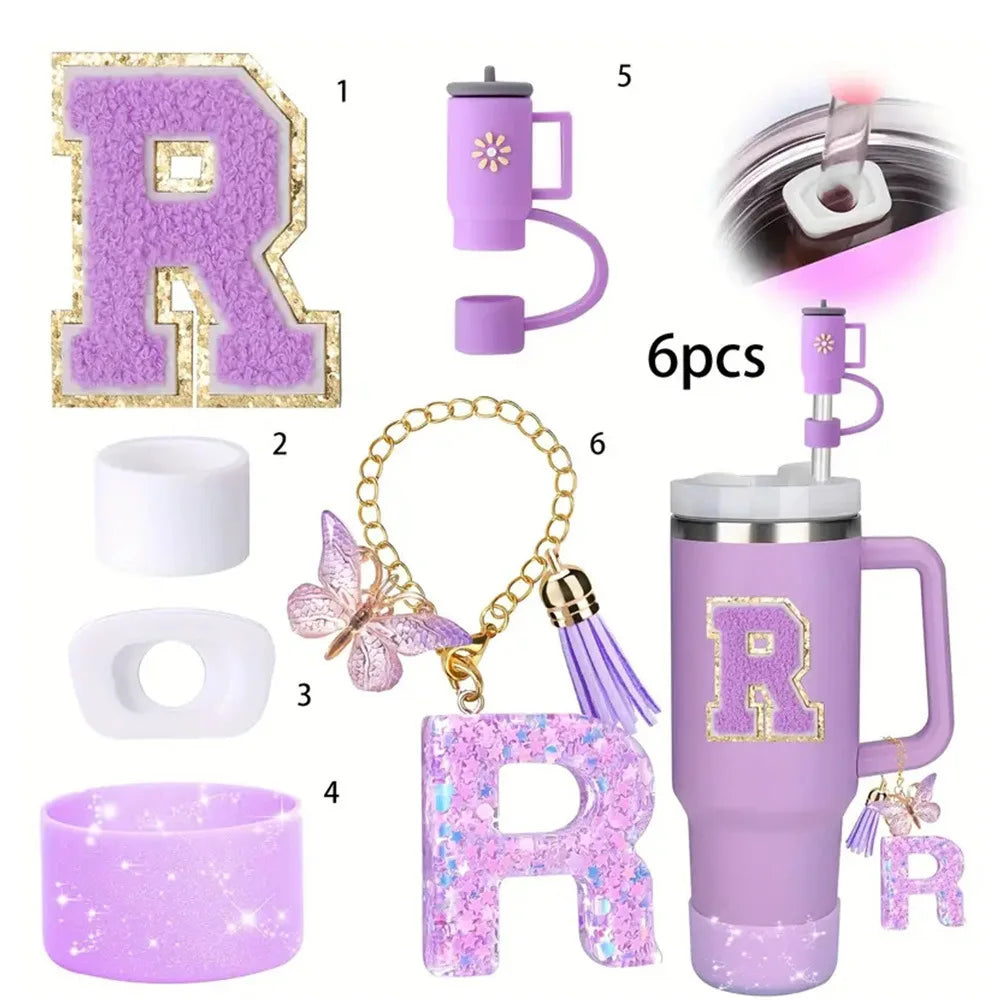 6pcs Silicone Stanley Cup Accessory Set suitable for Stanley Cup 40oz glass with handle