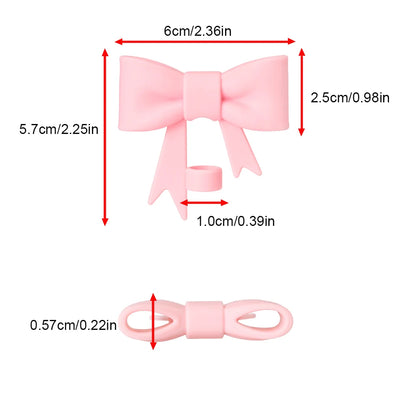 6pcs Accessories Set for Stanley Cup 30oz/40oz Including Glitter Silicone Boot Diamond Butterfly Charm Chain Bow Silicone Straw