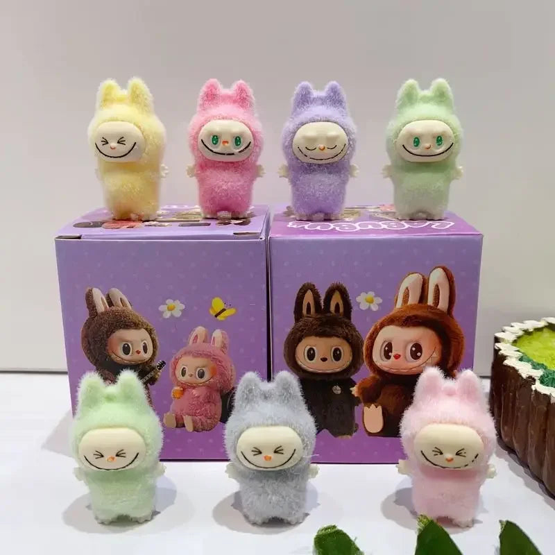 Cute Labubu Standing Posture Mini Dolls Blind Box 12pcs Kawaii Toys Desktop Decor Ornaments Collection Christmas Gifts