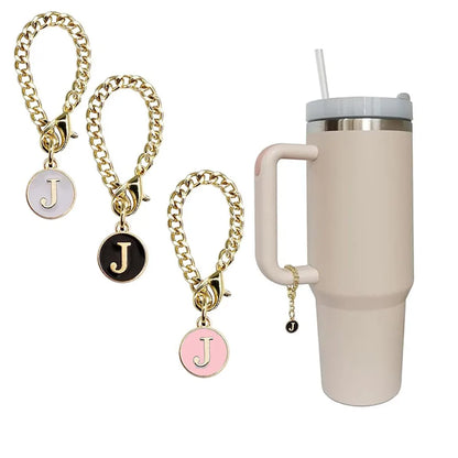 3pcs Letter Charm Accessories for Stanley Cup Initial Name ID Personalized Handle Charm for Stanley 40 oz Tumbler with Handle