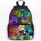 Large Capacity Angry Geometry Dash Children's Backpack 16 Inch Anime Bookbag Travel Backpacks Students Schoolbag for Girls Boys
