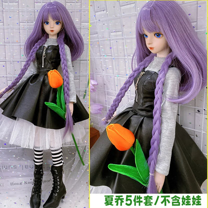 60CM BJD Doll Cute Clothes only clothes Xia Qiao Black 1/3 1/4 1/6 Doll accessories Children's toys