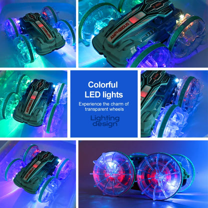 New Amphitheatre RC Car Cool Light Music 4WD 2.4G Gesture Sensing 360° Water Stunt Double Drift Stunt Car Children's Toys Gifts