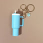 Mini Cup Keychain for Stanley Water Bottle Accessories Lip Balm Cute Tumbler Cup Handle Decoration