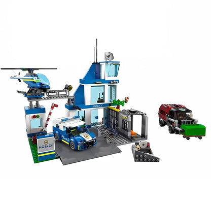 2024 new product city series 60316 modern police station boys building blocks police car children's toys assembling educational
