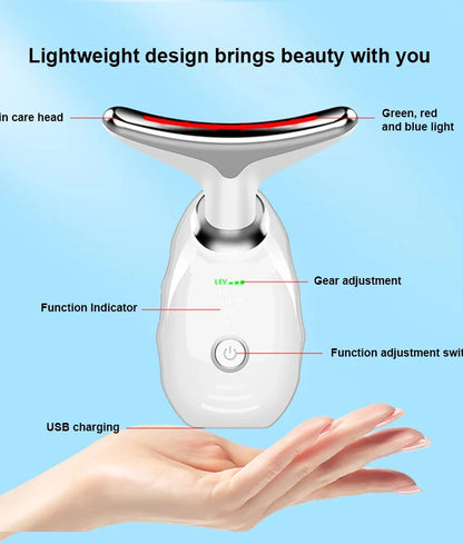 7-in-1 Skin Rejuvenation Instrument All Round Lifting And Tightening Anti Aging Artifact To Neck Wrinkles Facial Massager Beauty
