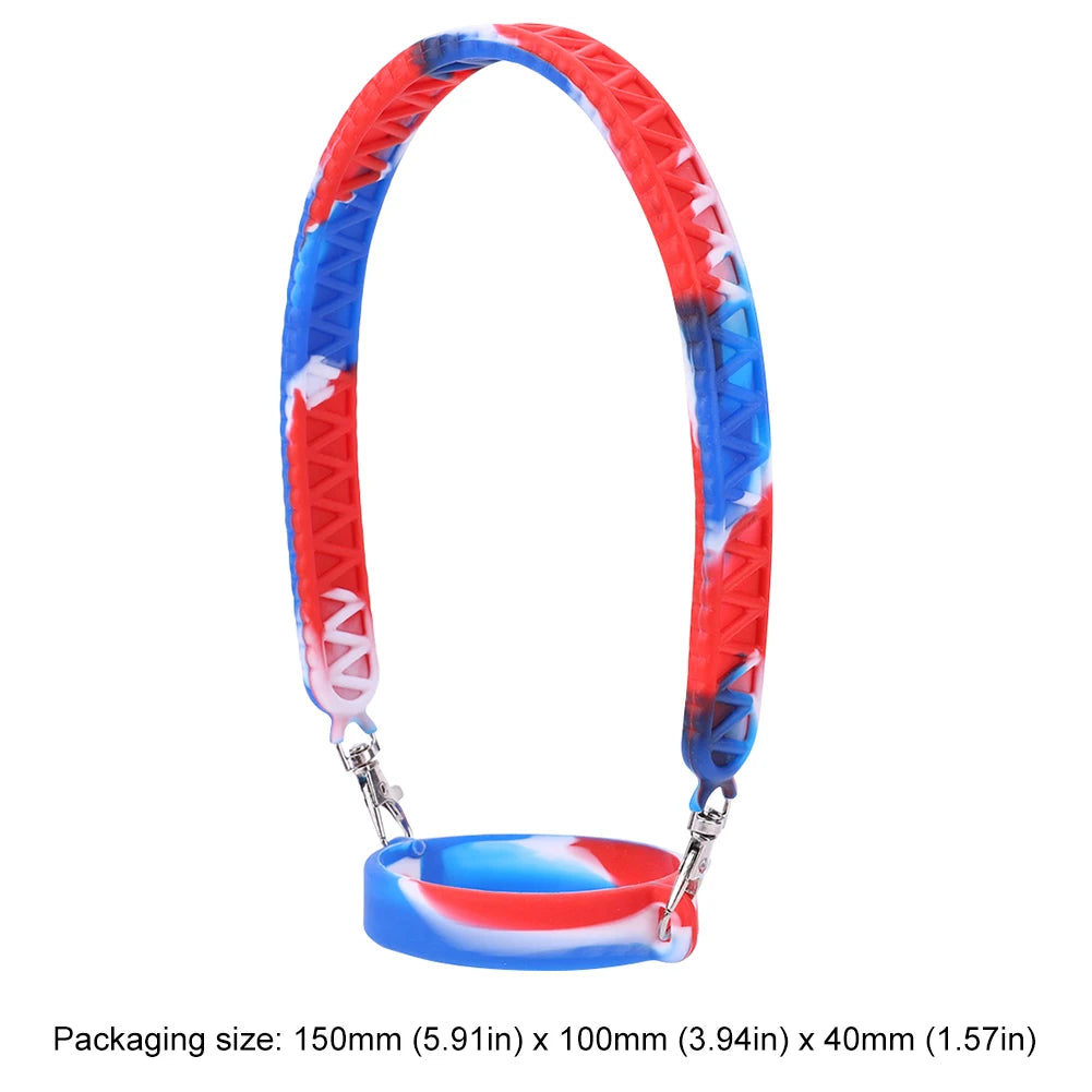 Portable Silicone Water Bottle Handle Fit 8-40oz Bottles Water Bottle Sling Water Bottle Carrier for Stanley Cup Accessories