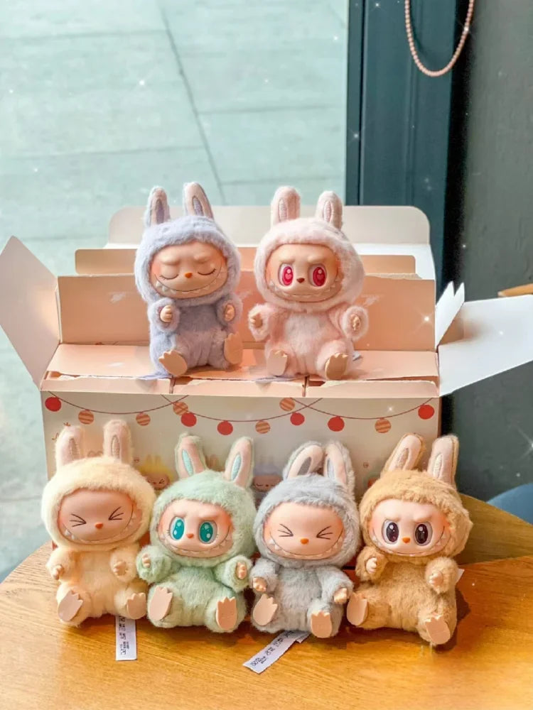 Labubu V2 Sitting Party Blind Box Cartoon Cute Anime Action Model Desktop Decoration Gifts