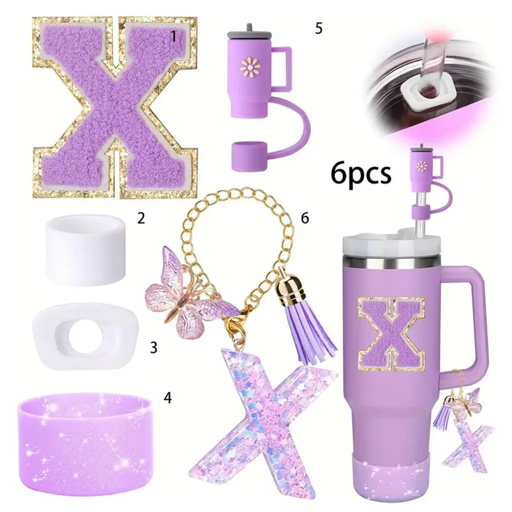 6pcs Silicone Stanley Cup Accessory Set suitable for Stanley Cup 40oz glass with handle