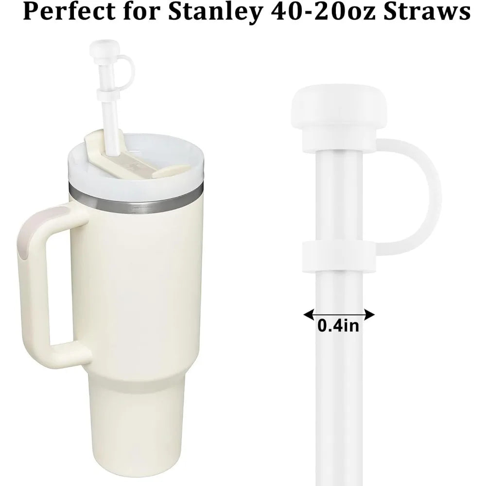 4 Pcs Straw Covers for Stanley Cup 40-20 oz, 0.4 inches Silicone Straw Cover Caps, Stanley Cups Accessories