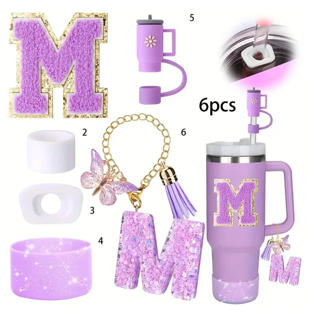 6pcs Silicone Stanley Cup Accessory Set suitable for Stanley Cup 40oz glass with handle