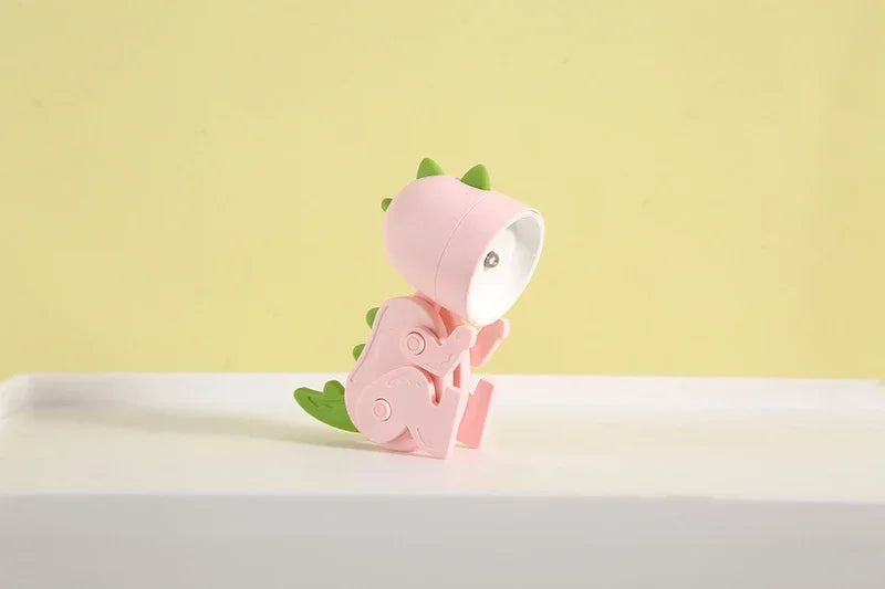 Mini Dinosaur Night Light Battery Magnetic Folding Nights Lamp Bedroom Bedside Table Ornaments Children's Toys LED Night Lights