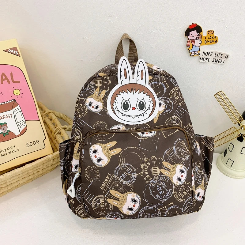 Labubu Backpack - Lightweight, Preppy Style Cartoon Anime Schoolbag for Travel and Daily Use - Durable, Water-Resistant
