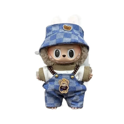 Labubu Clothes Doll Clothing Fashion Overalls, V1 V2 Doll Clothing Accessories, Labubu Clothes Designer,15/17cm Doll Toy