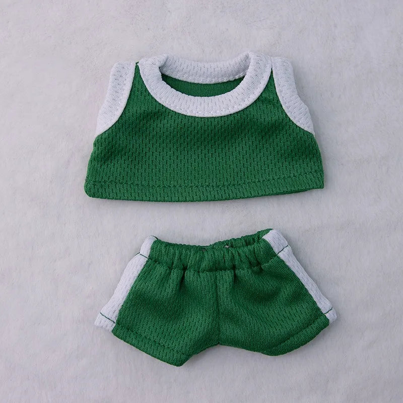 Labubu Basketball Jersey - Sporty Outfit for 15/17cm Vinyl Dolls with Breathable Mesh Fabric