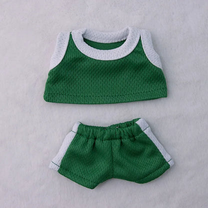 Labubu Basketball Jersey - Sporty Outfit for 15/17cm Vinyl Dolls with Breathable Mesh Fabric