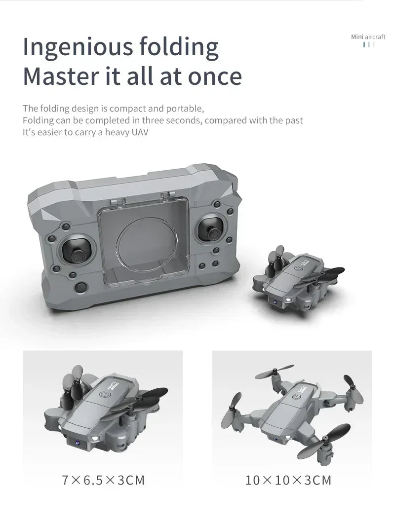 XKJ KY905 Mini Drone HD 4K Professional Camera One-click Return Wifi Folding Quadcopter 360rolling RC Helicopter Children's Toys
