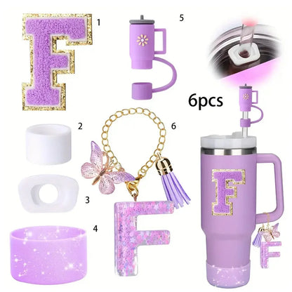 6pcs Silicone Stanley Cup Accessory Set suitable for Stanley Cup 40oz glass with handle