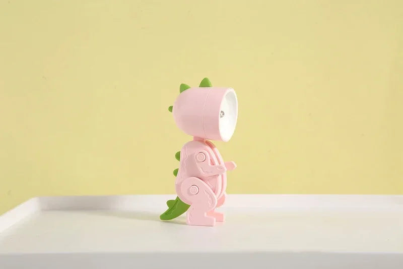 Mini Dinosaur Night Light Battery Magnetic Folding Nights Lamp Bedroom Bedside Table Ornaments Children's Toys LED Night Lights