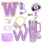 6PCS Cup Accessories Set for Stan ley Cup 40oz tumbler with handle Including Silicone Straw Topper and Boot, Spill Proof Stopper