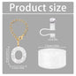 3Pcs Accessories Set for Stanley Cup, Including Diamond Straw Topper/Sparkly Silicone Boot Set（White）