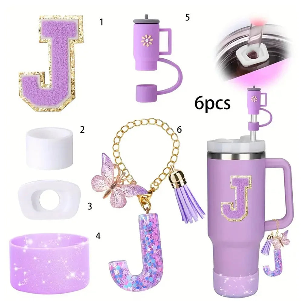 6pcs Silicone Stanley Cup Accessory Set suitable for Stanley Cup 40oz glass with handle