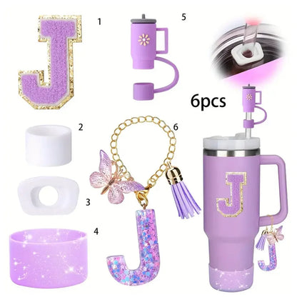 6pcs Silicone Stanley Cup Accessory Set suitable for Stanley Cup 40oz glass with handle