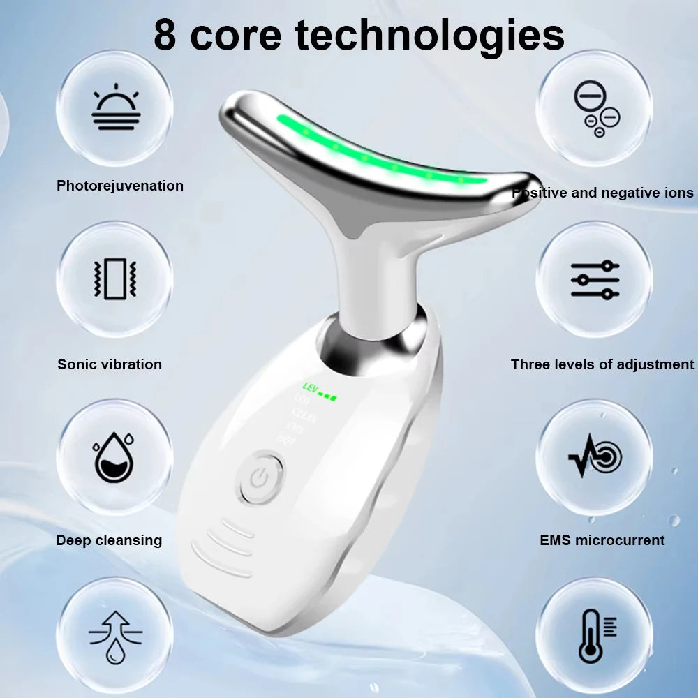 7-in-1 Skin Rejuvenation Instrument All Round Lifting And Tightening Anti Aging Artifact To Neck Wrinkles Facial Massager Beauty