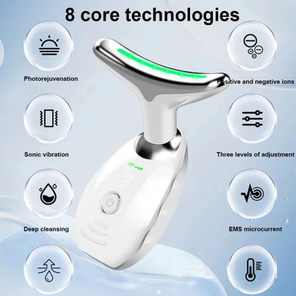 7-in-1 Skin Rejuvenation Instrument All Round Lifting And Tightening Anti Aging Artifact To Neck Wrinkles Facial Massager Beauty